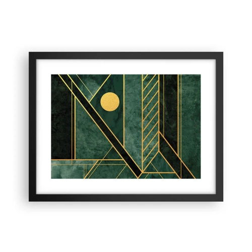 Poster în ramă neagră - Dinamica aurului și a azurului - 40x30 cm