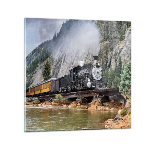 Tablou pe sticlă - Și încotro? Unde? - 50x50 cm