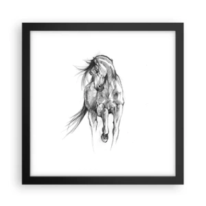 Poster în ramă neagră - Într-un trap grațios - 30x30 cm