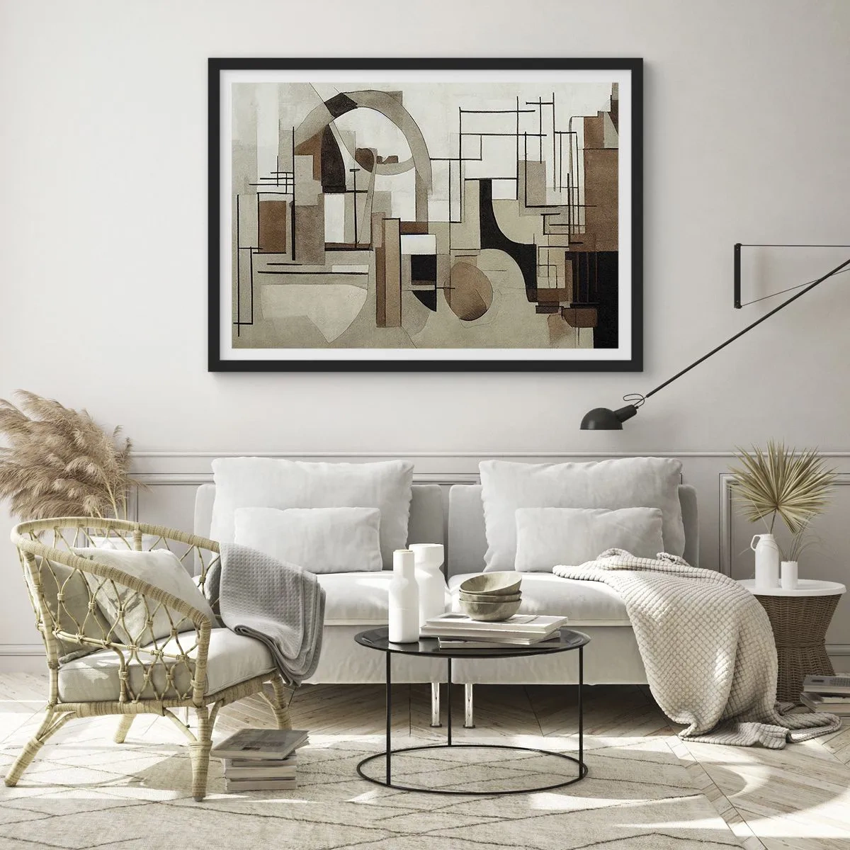 Poster în ramă neagră - Peisaj urban 2.0 - 70x50 cm