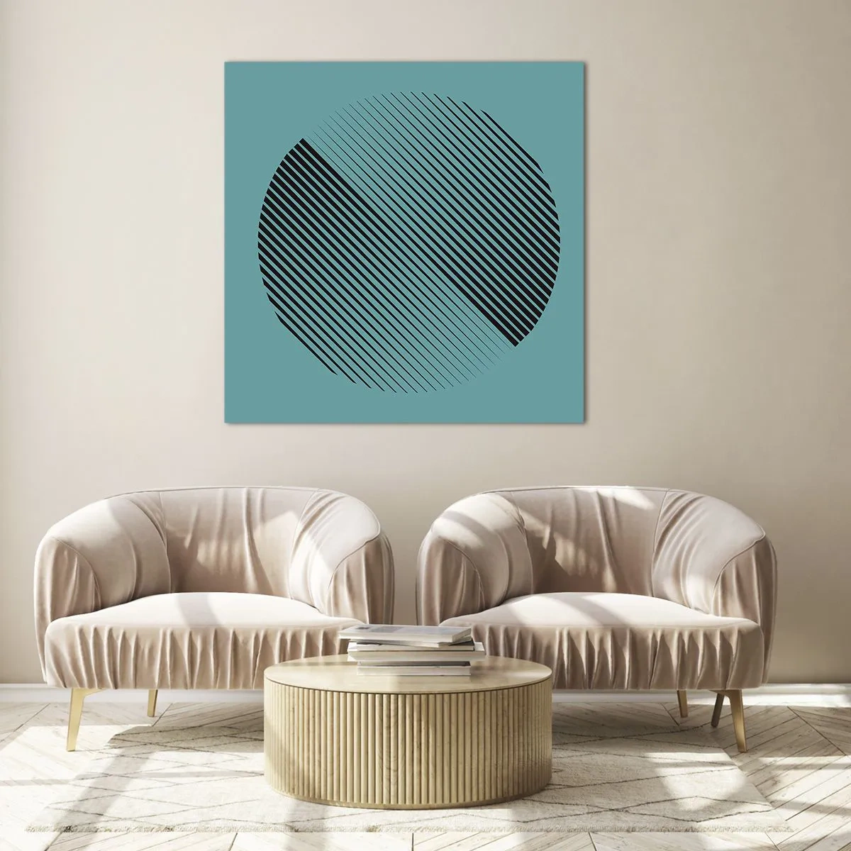 Tablou pe sticlă - Cercul - o variație geometrică - 30x30 cm