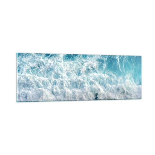 Tablou pe sticlă - Cu bucurie și în salturi - 90x30 cm