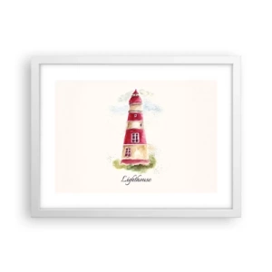 Poster în ramă albă - Întotdeauna vreme bună - 40x30 cm