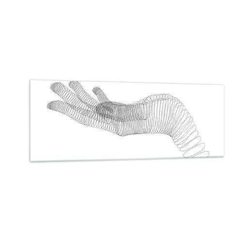 Tablou pe sticlă - Mână arcuită - 140x50 cm