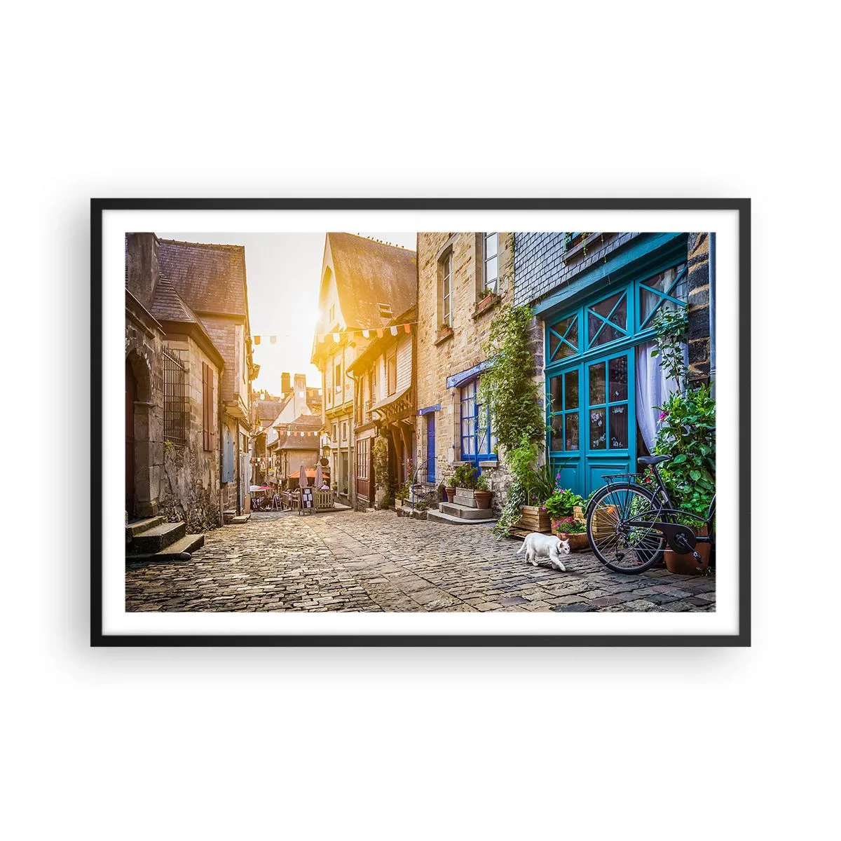 Poster în ramă neagră - Fantoma albă a orașului - 91x61 cm