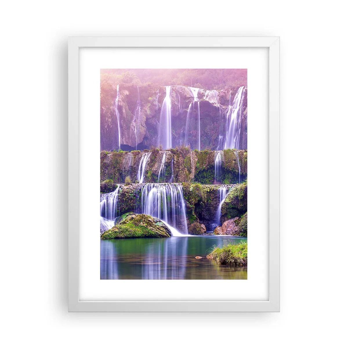 Poster în ramă albă - Scara către cer - 30x40 cm