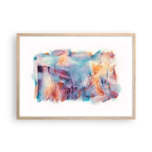 Poster în ramă de stejar deschis - O dezordine colorată - 70x50 cm