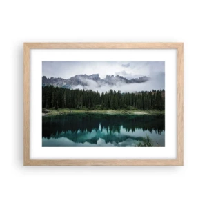 Poster în ramă de stejar deschis - Liniște, liniște, să nu trezim apa care doarme... - 40x30 cm