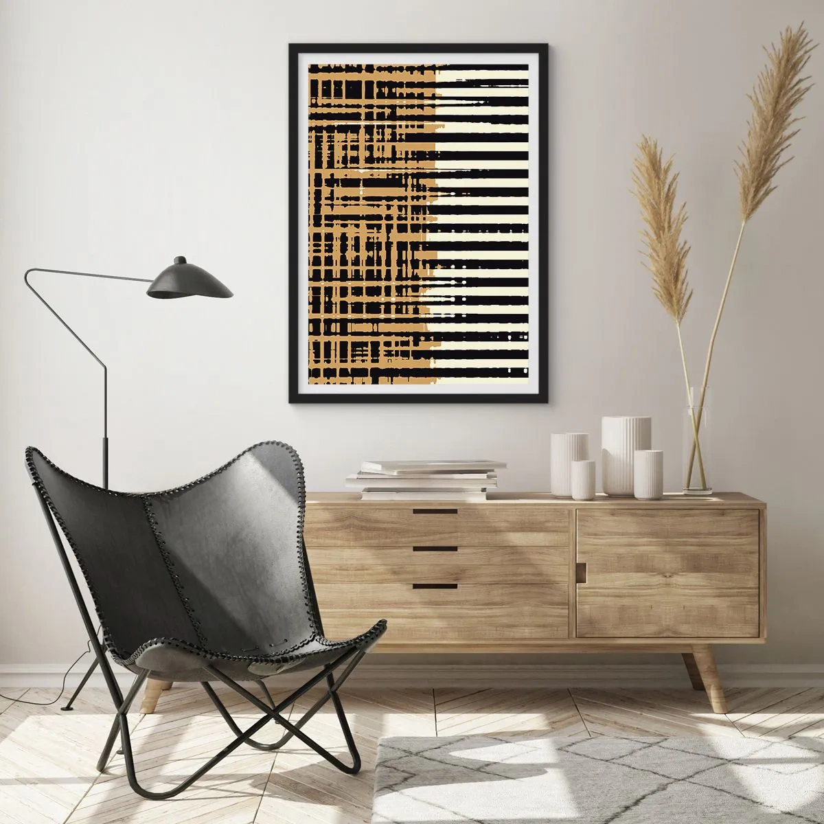 Poster în ramă neagră - Abstracție arhitecturală - 61x91 cm