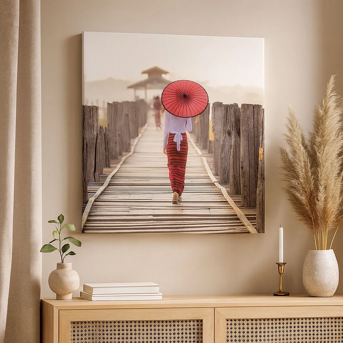 Tablou pe pânză - Pe podul vechi - 30x30 cm