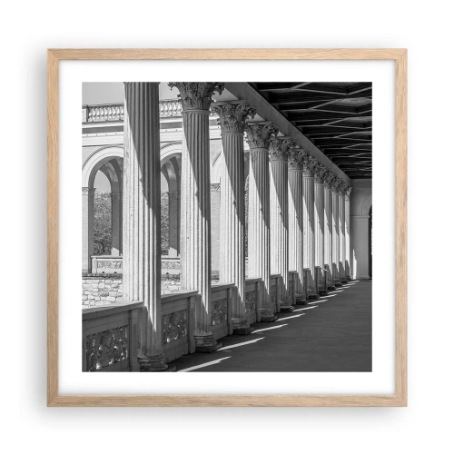 Poster în ramă de stejar deschis - Arcadă însorită - 50x50 cm