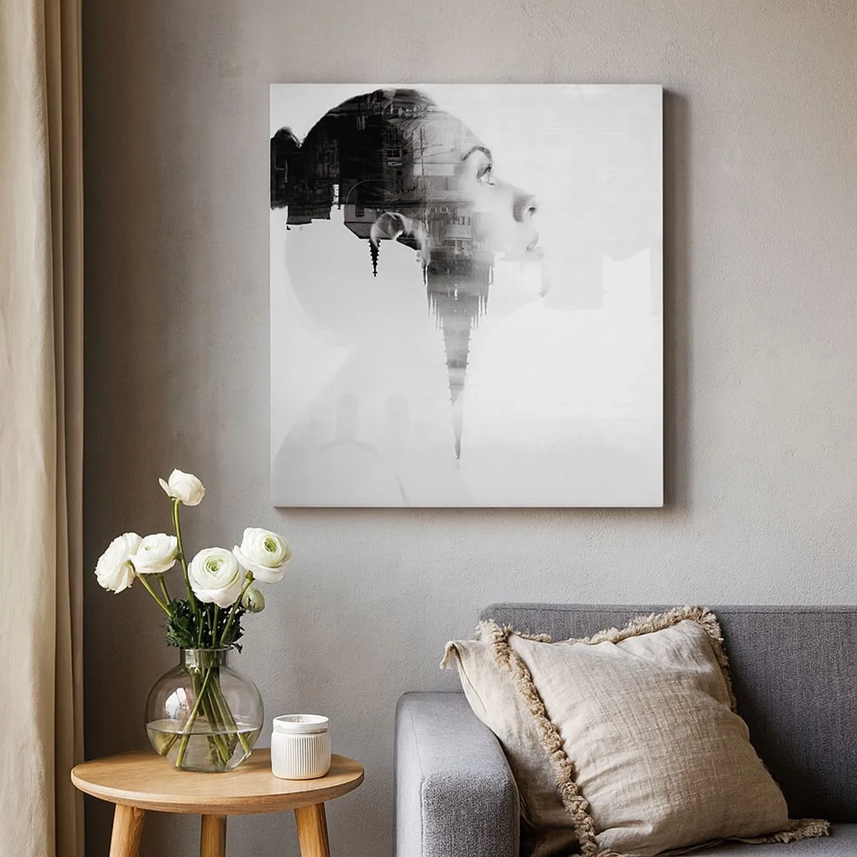 Tablou pe pânză - Pe ambele părți ale geamului - 30x30 cm