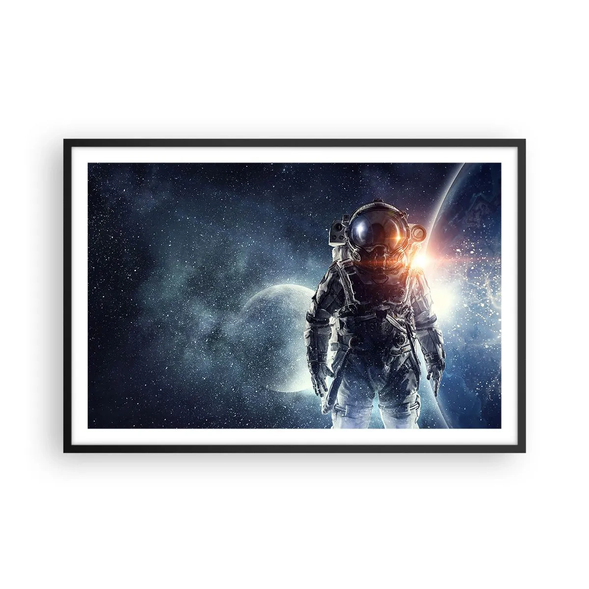 Poster în ramă neagră - Aventură spațială - 91x61 cm