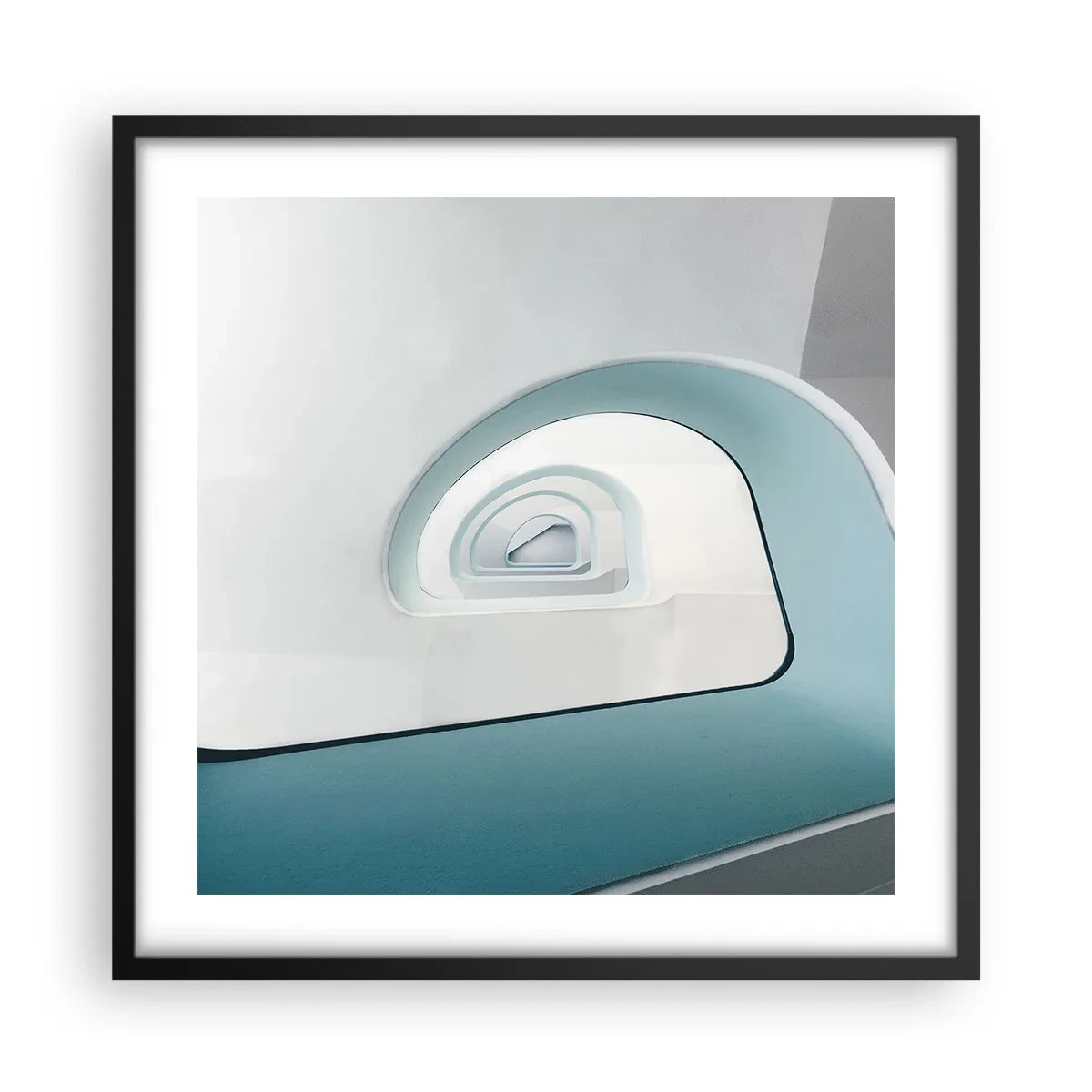 Poster în ramă neagră - Până la fundul albastrului - 50x50 cm
