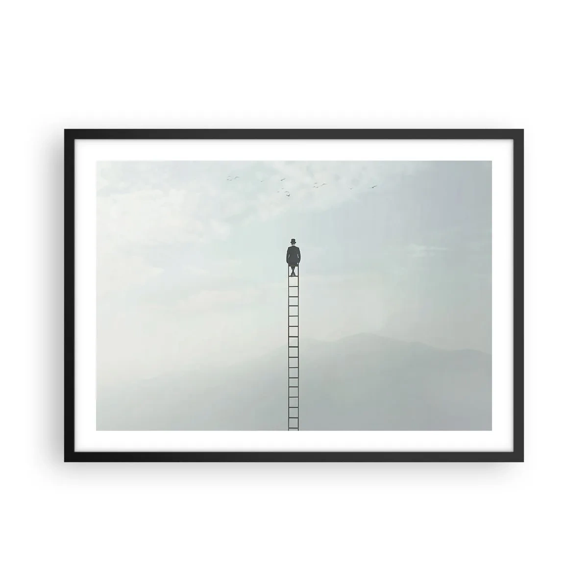 Poster în ramă neagră - Fii deasupra - 70x50 cm