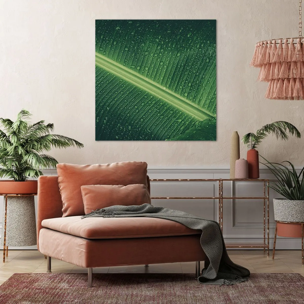 Tablou pe pânză - Structura verdelui - 30x30 cm