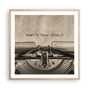 Poster în ramă de stejar deschis - Spune-mi - 60x60 cm