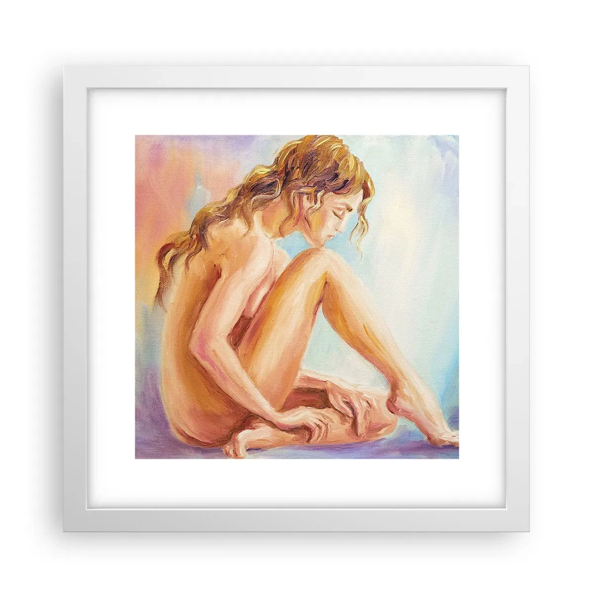 Poster în ramă albă - Gest de tinerețe - 30x30 cm