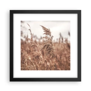 Poster în ramă neagră - Toamna pe câmpuri - 30x30 cm