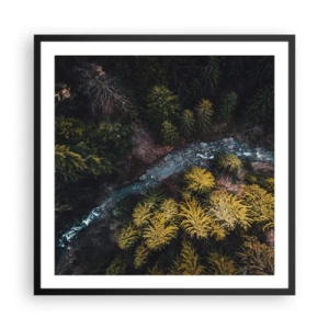 Poster în ramă neagră - Rapid și mai rapid - 60x60 cm