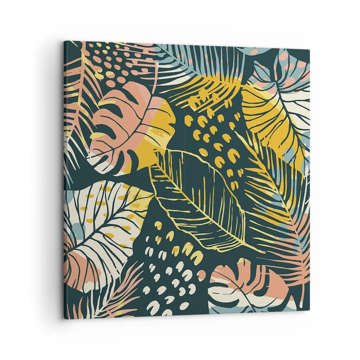 Tablou pe pânză - Fantezie cu frunze - 50x50 cm