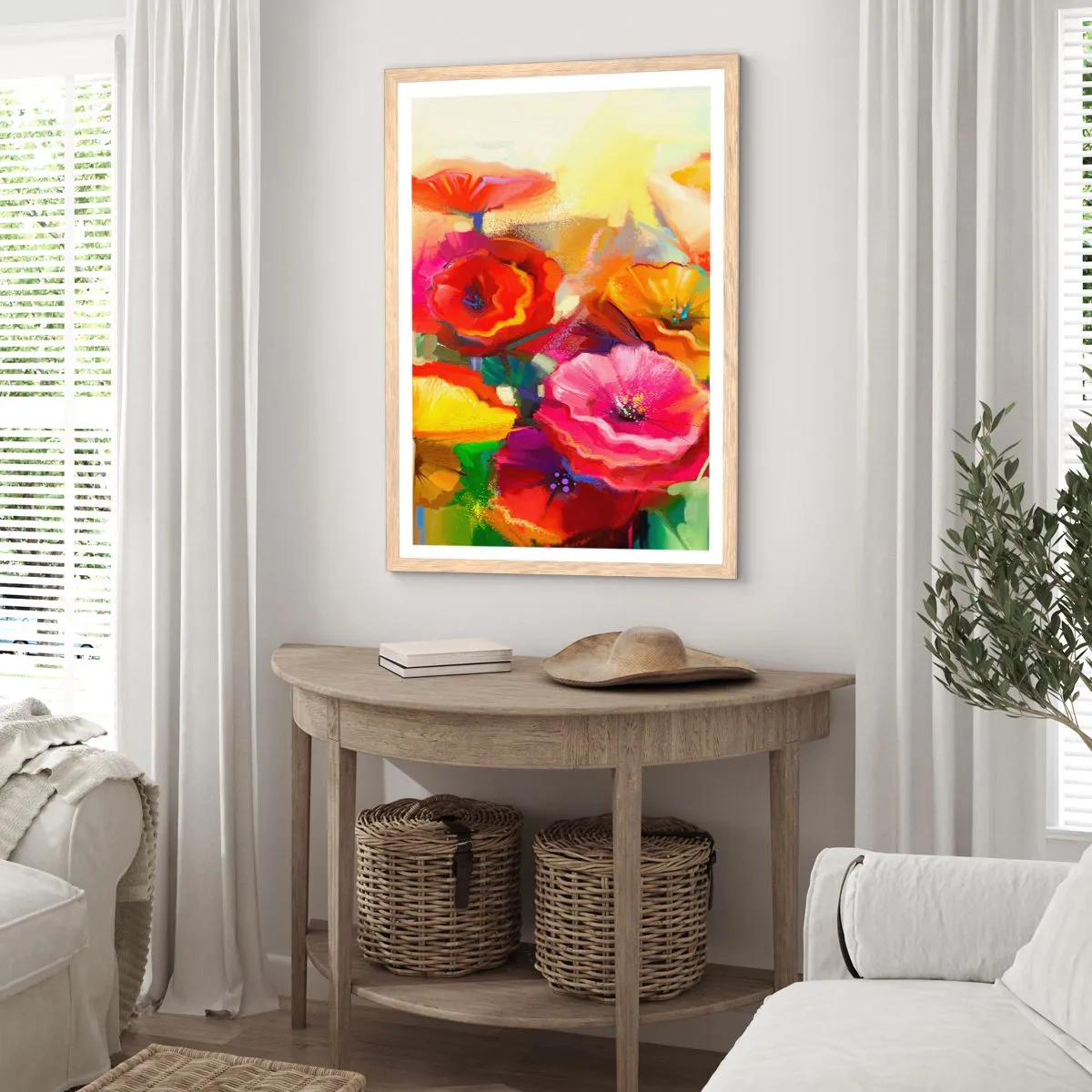 Poster în ramă de stejar deschis - Nu numai roșu - 61x91 cm