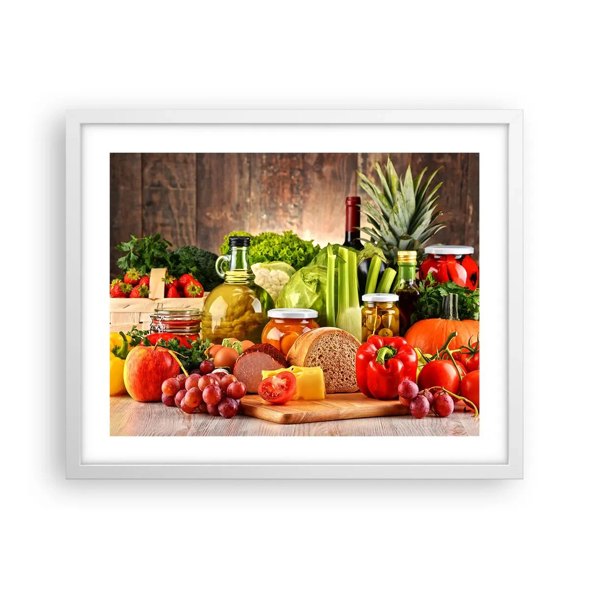 Poster în ramă albă - Afumate, prăjite, marinate - 50x40 cm