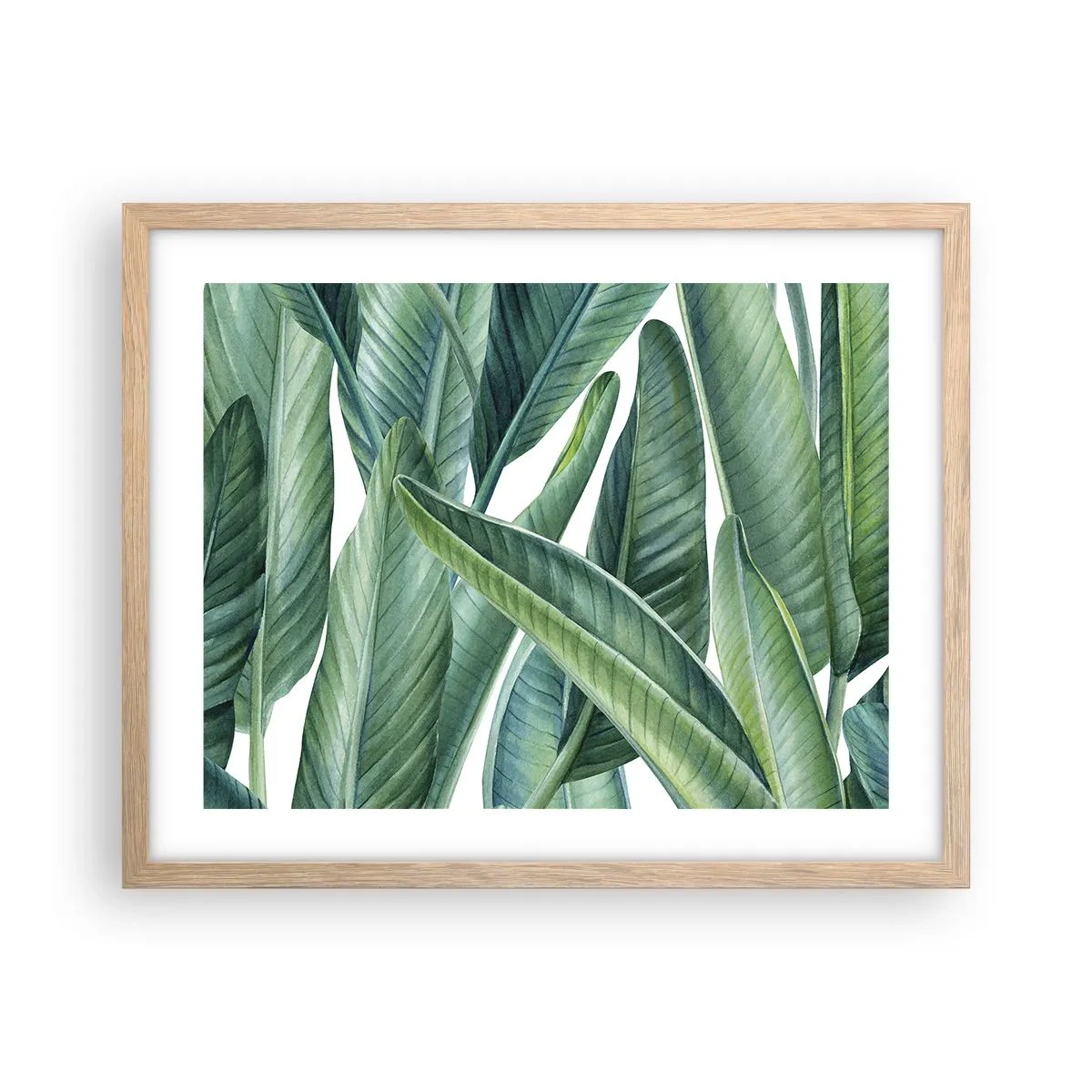 Poster în ramă de stejar deschis - Verdeața în sine - 50x40 cm