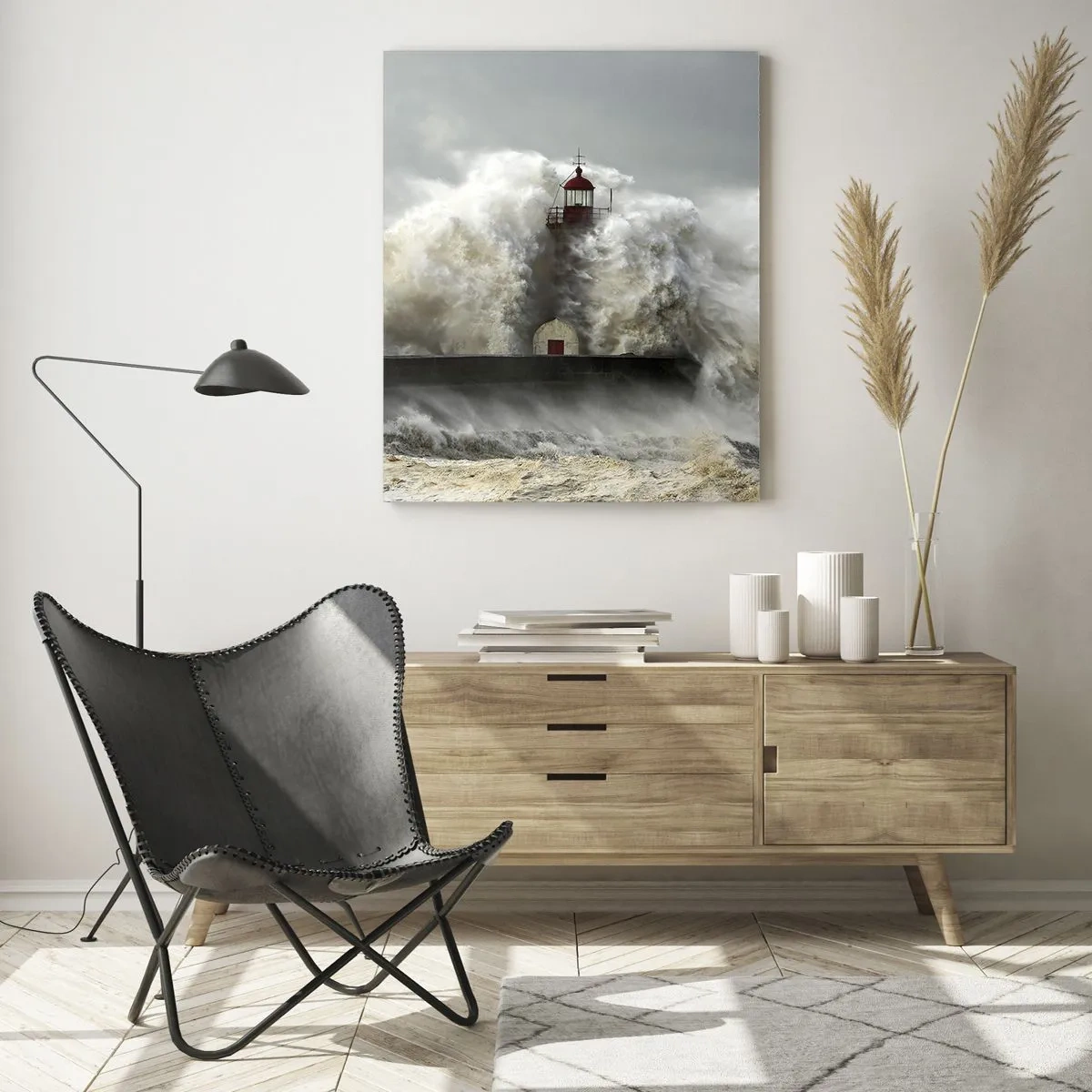 Tablou pe sticlă - Mânia oceanului - 50x70 cm