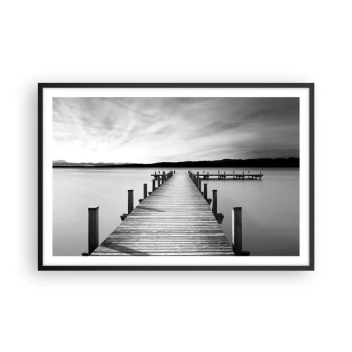 Poster în ramă neagră - La adăpostul apei - pace - 91x61 cm