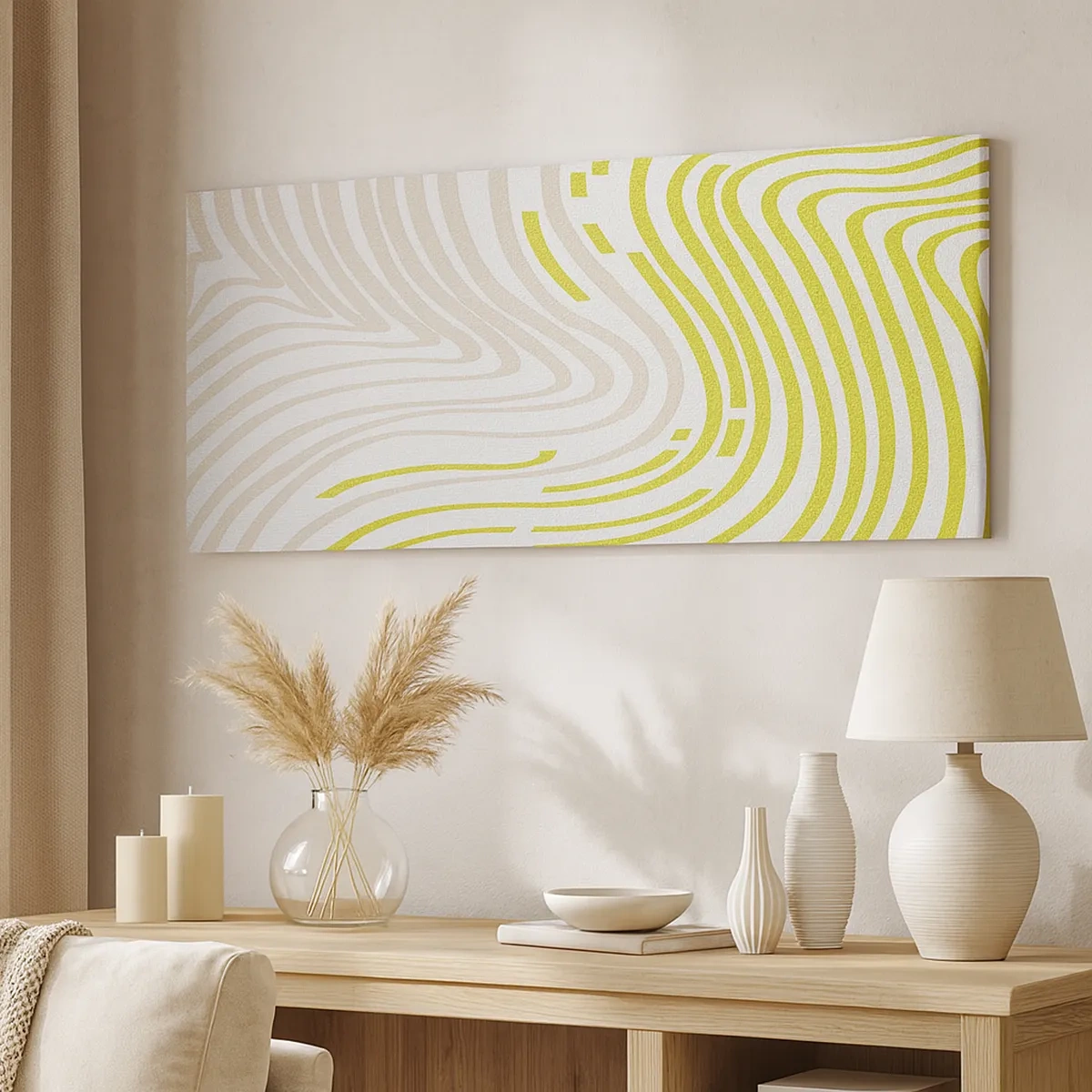 Tablou pe pânză - Compoziție cu cambrare ușoară - 30x30 cm