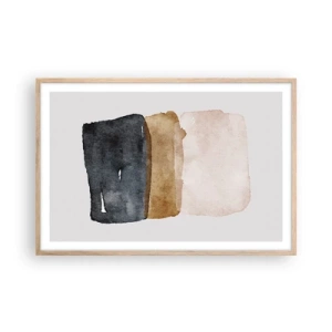 Poster în ramă de stejar deschis - Compoziția culorilor pământului - 91x61 cm