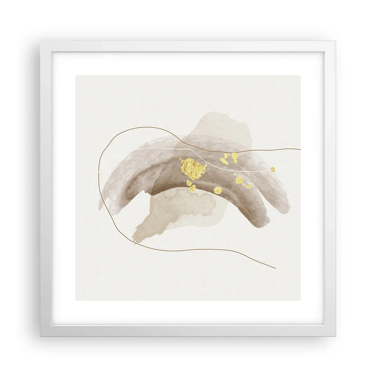 Poster în ramă albă - Întâlnite în spațiu - 40x40 cm