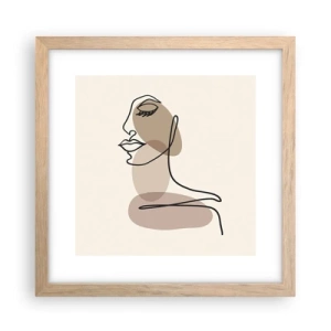 Poster în ramă de stejar deschis - Ascultându-se pe sine - 30x30 cm