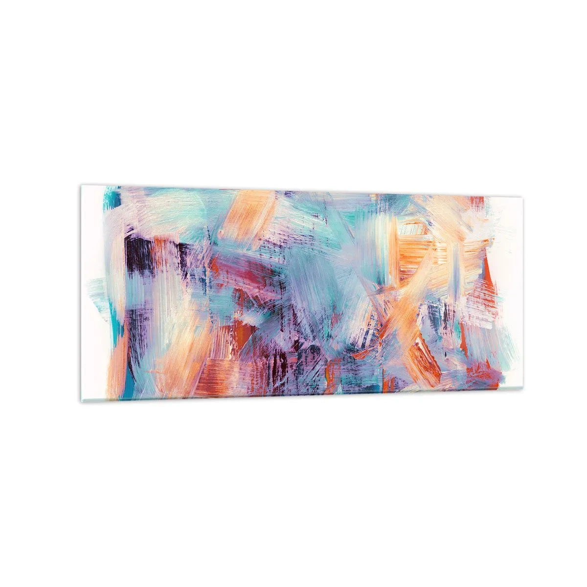 Tablou pe sticlă - O dezordine colorată - 120x50 cm