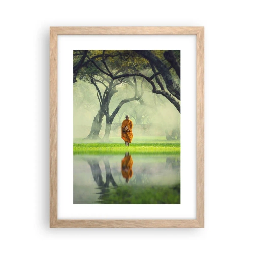 Poster în ramă de stejar deschis - Pe drumul spre iluminare - 30x40 cm