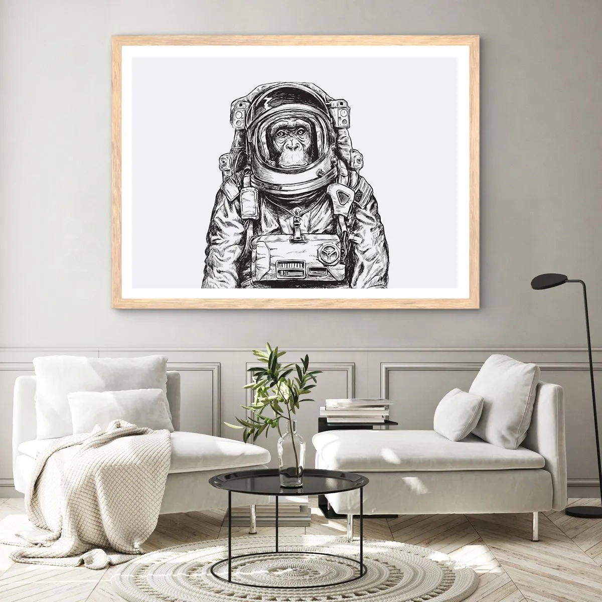 Poster în ramă de stejar deschis - Evoluție alternativă - 50x40 cm