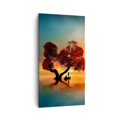 Tablou pe pânză - Lume îndepărtată și tăcută - 55x100 cm