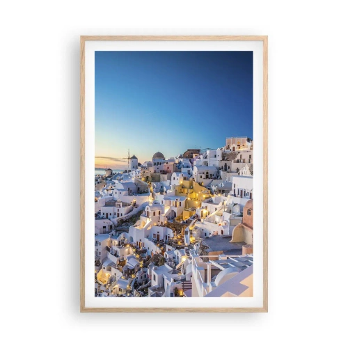Poster în ramă de stejar deschis - Esența grecității - 61x91 cm