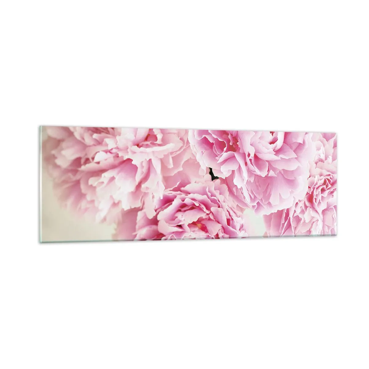 Tablou pe sticlă - În luxul roz - 90x30 cm