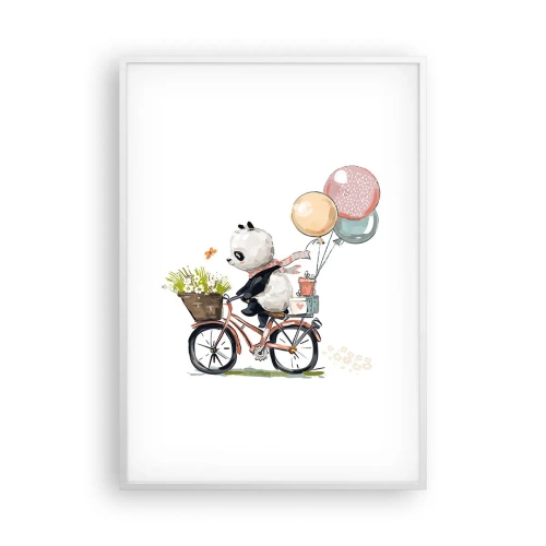 Poster în ramă albă - O zi fericită - 70x100 cm