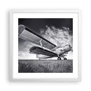 Poster în ramă albă - Rătăcitorul înaripat - 40x40 cm