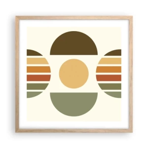 Poster în ramă de stejar deschis - În culorile pământului - 50x50 cm