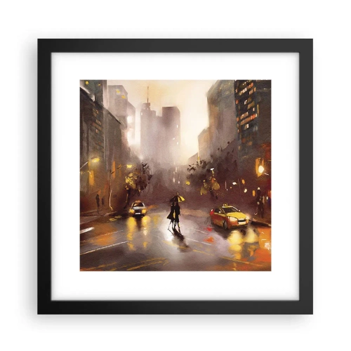 Poster în ramă neagră - În luminile New York-ului - 30x30 cm
