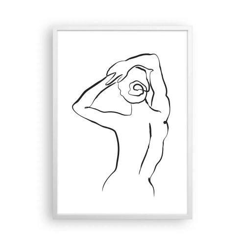 Poster în ramă albă - Nud de dimineață - 50x70 cm