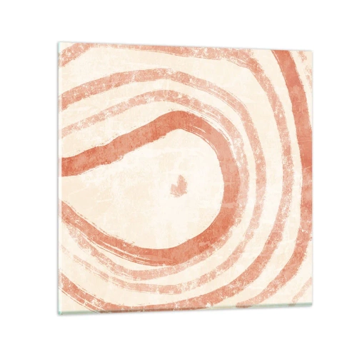 Tablou pe sticlă - Cercuri de corali - compoziție - 60x60 cm