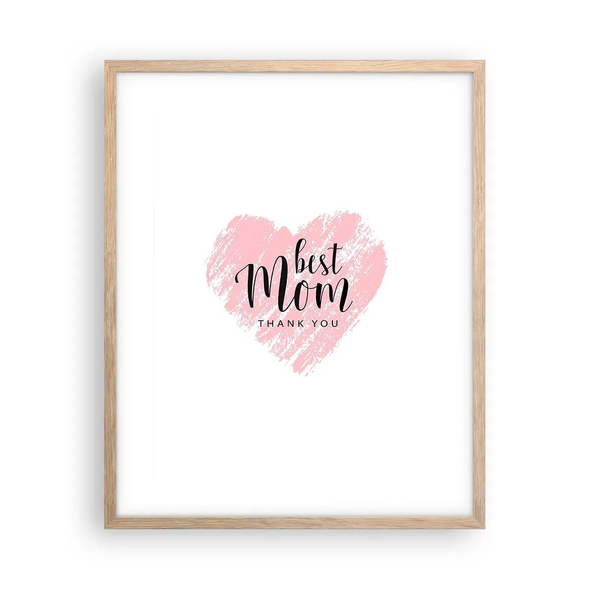 Poster în ramă de stejar deschis - Întotdeauna la momentul potrivit - 40x50 cm