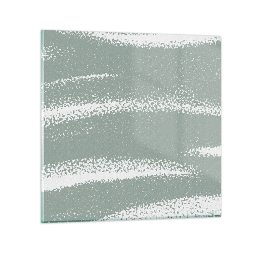 Tablou pe sticlă - Abstracție în stil de iarnă - 30x30 cm