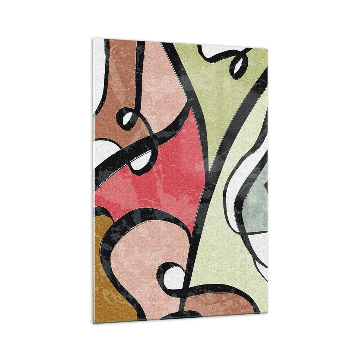 Tablou pe sticlă - Piruetă printre culori - 70x100 cm