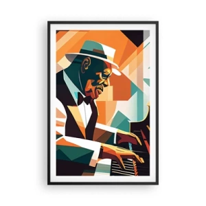 Poster în ramă neagră - Numai jazz - 61x91 cm
